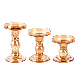 <strong>3</strong>-Piece <strong>Set</strong> of Glass <strong>Candlestick</strong> Crystal Candle Holder Christmas Candle Holder Decoration Family Living Room Wedding - Product Image 2