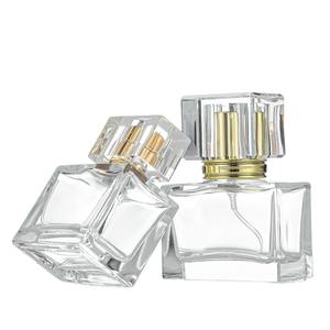 Botella de Perfume de 30 ml, de Vidrio Cuadrado Plano, Material Cristal Blanco, Botella con Atomizador, Recargable, Portátil, de Pequeña Capacidad - Product Image 4