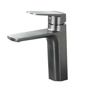 Modern Single-Handle Brass Bathroom Faucet Copper Basin Mixer Taps For Wash Basin Park Cold Water Function Direct Supplier