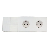 Panneau en aluminium de luxe interrupteur mural électrique multifonction européen et prise interrupteur tactile complet pour la domotique