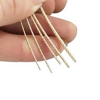 Fil de diamant taillé en or 14 carats, semi-rigide, pour la fabrication de bagues, crochets d'oreilles, bracelets et composants de bijoux - Vente en gros