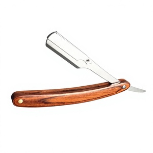 MORGANS INDUSTRIES Stainless Steel Handle <b>Straight</b> <b>Razor</b> with Stainless Steel Single Blade for Men Face Shaving - Product Image 2