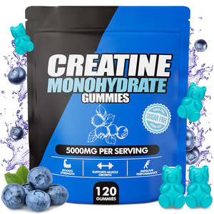 מפעל הסיטונאי monohydrate קרטין gummies צמיחה שריר 5 גרם קריאטין סוכר חינם אנרגיה לחיזוק תוסף קרם - Product Image 1