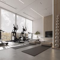 Service de design d'intérieur haut de gamme pour hôtels et salles de sport, plan d'aménagement de club de fitness, rendu 3D et solution d'approvisionnement en équipement de gym
