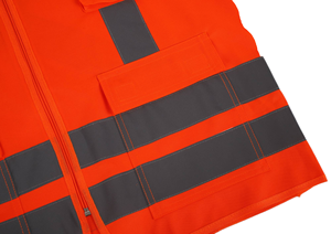 Áo Gi Lê An Toàn Vải Huỳnh Quang Chất Lượng Cao Bán Trực Tiếp Từ Nhà Máy Áo Gi Lê An Toàn Phản Quang Làm Việc Ngoài Trời - Product Image 5