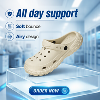 Chaussures de bloc opératoire style Crocs pour hommes et femmes, nouvelle collection 2025, semelle épaisse antidérapante, pantoufles d'infirmière conduites comme des pantoufles.