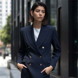 Custom Apparel High Quality Classy <strong>Ladies</strong> Business Suits Short Double Breasted Blazer Women's Suits <strong>Tuxedo</strong> Woman Blazer <strong>Jacket</strong> - Product Image 4
