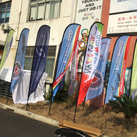 Oriflamme double face personnalisée pour la vente immobilière, signalisation commerciale pour foire, bannière publicitaire, drapeau de bord de route