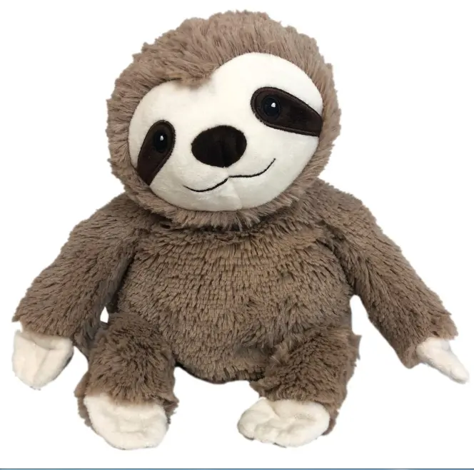 free sample microwave warm heated plush sloth animal toy/factory direct custom 2020 hotsale plush heated lavender sheep toy