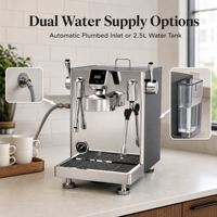 Machine à café expresso professionnelle avec nettoyage automatique, indicateur de puissance, réglage du pied, sortie d'eau chaude, pour le commerce B2B