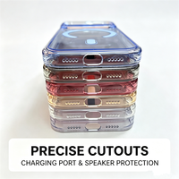 Étui de téléphone portable transparent anti-jaunissement, résistant aux chocs, magnétique, haute transparence, épaisseur 2,0 mm, pour iPhone 15 16 17 18 Pro Max
