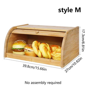 Organisateur de bureau en bambou Lin Xiang 29x22x42cm, boîte de rangement multifonctionnelle, style simple pour le bureau et la cuisine - Product Image 4