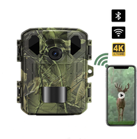 Mini caméra de surveillance de la faune, étanche, 4K 48MP, avec connexion Wi-Fi, facile à dissimuler, détection de mouvement, contrôle à distance.