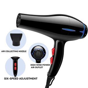 Asciugacapelli Professionale da Salone con Doppia Protezione dal Surriscaldamento, Concentratore, Asciugatura Rapida, Vento Forte, Motore DC 800W - Product Image 6
