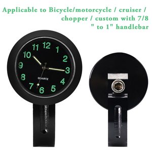 Montre universelle étanche pour guidon de moto et vélo, 7/8 pouces - 1 pouce, horloge lumineuse pour guidon de moto - Product Image 6