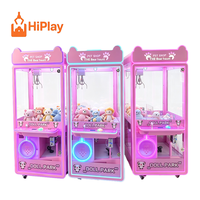 Machine à griffes rose de luxe à monnayeur pour peluches, machine d'arcade pour parcs d'attractions, centres commerciaux et FEC