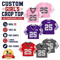 Maillot de football court personnalisé pour fille, maillot de soccer court pour femme, en maille, col en V classique, sublimé, style cheerleading streetwear