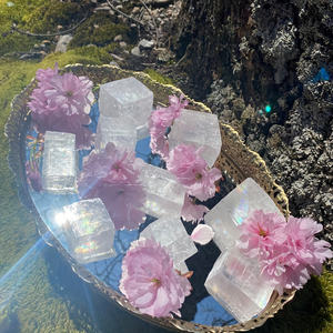 Cristal de Cuarzo Calcita Spar de Islandia Natural, Piedra en Bruto Tallada de Lujo, Cubo Arcoíris para Manualidades Decorativas - Product Image 3