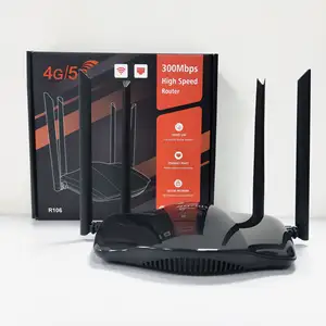 4G Lte CPE无线WiFi路由器工厂6天线，带局域网端口300Mbps网络5g袖珍调制解调器4G LTE sim卡