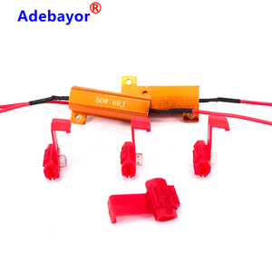Tùy biến <span class=keywords><strong>LED</strong></span> tải điện trở Nhà máy cung cấp 12V 50 Wát 6ohm cho sửa chữa <span class=keywords><strong>LED</strong></span> bóng đèn mã lỗi Hyper Flash lần lượt tín hiệu blinker - Product Image 2