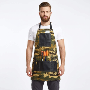 Delantal de Peluquería con Estampado de Camuflaje, con Bolsillos, Impermeable y Duradero, Capa de Salón, Uniforme para Barberías Profesionales - Product Image 2