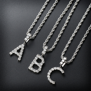Gran Oferta <span class=keywords><strong>2020</strong></span>, Cadena de Tenis Cz con Incrustaciones de Diamantes, Collar con Colgante de Letra - Product Image 6