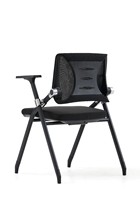 Chaise de formation ergonomique moderne, confortable, pliable et empilable, avec dossier en maille PP, coussin en mousse moulée et accoudoirs, pour chambre, maison et bureau