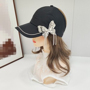 Ultima moda aggiornata donna donna donna nera a farfalla con strass a secco rapido berretto da Baseball senza corona cappello da sole cappello da camionista - Product Image 4