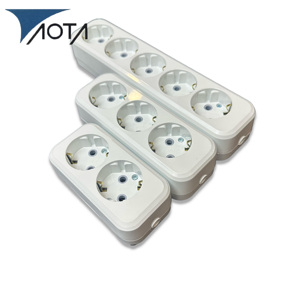 ปลั๊กพ่วงอุตสาหกรรมยุโรป AOTA พร้อมเต้ารับ 3/5 ช่อง สายยาว 1.8 เมตร รองรับกระแสไฟ 10 แอมป์ และตัวป้องกันปลั๊กไฟแบบกลม - Product Image 2