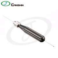 Instruments orthopédiques vétérinaires : perceuse manuelle à manche droit, creuse, pour implantation de canules intramédullaires 0-4mm, mandrin Jacobs droit