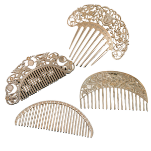 Qixian aleación electroforética Preservación de color colección de Peine de pelo antiguo estilo Tang nuevo chino Hanfu Qipao peonía <span class=keywords><strong>inser</strong></span> - Product Image 1