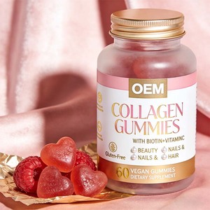 Gomitas de colágeno OEM con biotina, vitamina C, veganas, 60 unidades, belleza para cabello, uñas y piel - Product Image 4
