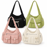 Sac fourre-tout décontracté personnalisé en polyester pour femme, idéal pour le travail, l'école, les voyages, grande capacité, multi-poches, sac à bandoulière en tissu durable