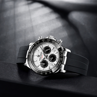 Jam Tangan Pagani Design 1664 Baru Kaca Safir Fashion Tahan Air 100M Kronograf Jam Tangan Quartz Pria VK63 Jam Tangan Quartz