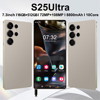 Smartphone S25 Ultra Débloqué Mondial Écran HD 7,3 Pouces 16 Go+512 Go Android 14 Double SIM Caméra 108 MP Vente Chaude en Gros