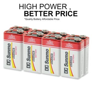 Sunmol 9V Alkaline <strong>Battery</strong> Long Lasting 9 Volt <strong>Battery</strong> for <strong>Smoke</strong> <strong>Alarms</strong> Electronic Toys - Product Image 4