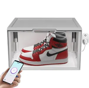 Designer Mobile Control LED Light Shoe Box Shoe Display Intelligent Sensor Shoe Box Com Controle Remoto