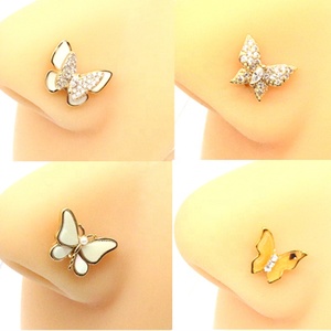 Nouveau design Gaby Pince-<span class=keywords><strong>nez</strong></span> pour enfants en forme de papillon Anneaux de faux <span class=keywords><strong>nez</strong></span> plaqués or et non perçants Bijoux <span class=keywords><strong>Aimant</strong></span> Clip sur les manchettes de <span class=keywords><strong>nez</strong></span> - Product Image 6