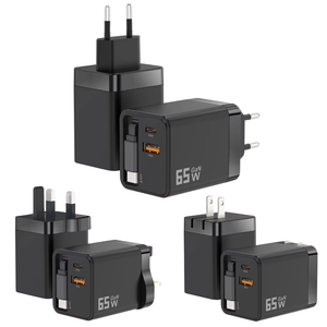 <span class=keywords><strong>Cargador</strong></span> de Pared GaN Compacto de 65W PD PPS con Cable Retráctil para Teléfono, Tableta y Portátil, Venta al Por Mayor - Product Image 2