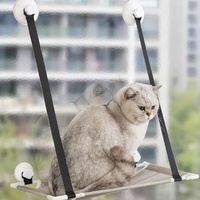 Pour l'été : Hamac simple couche pour chat, à ventouse pour fenêtre, en maille respirante, Nid pour chat, Fournitures pour animaux de compagnie