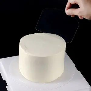 Grattoir à crème pour gâteau, en plastique Transparent, pour pâte à crème, pour étaler et gratter, outils pour gâteaux, 5 pièces/ensemble, vente en gros
