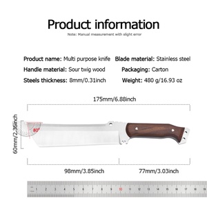Couteaux tactiques portables personnalisables de haute qualité OEM en acier inoxydable Damas pliables avec manche en bois, garantie 1 an - Product Image 6