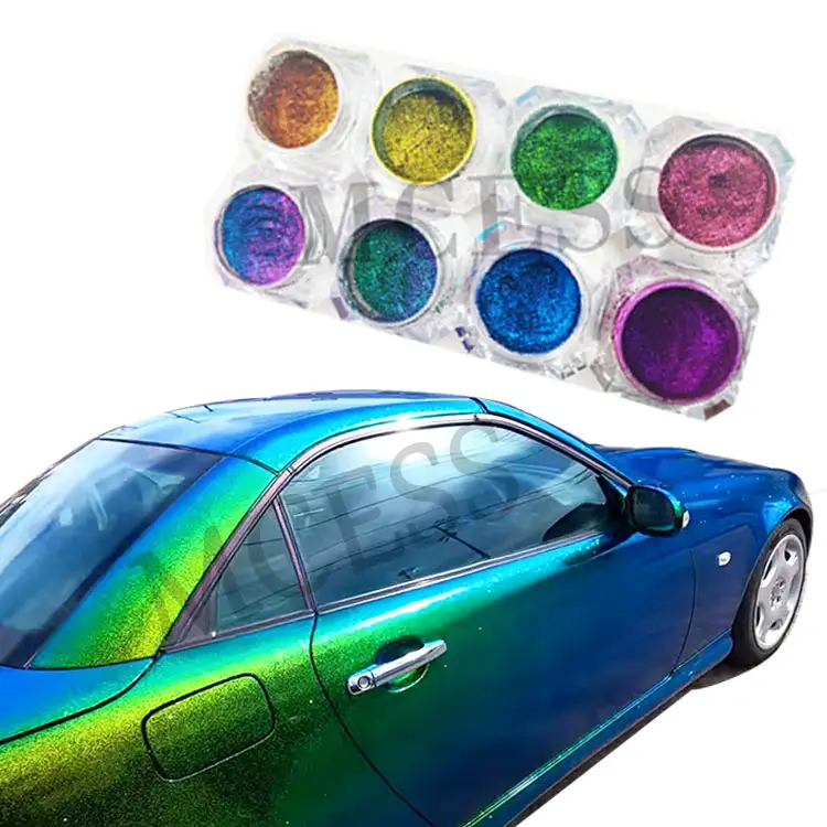 Marque Mcess ÉCHANTILLONS GRATUITS caméléon voiture couleur changeante voiture miroir peinture fabrication pigments