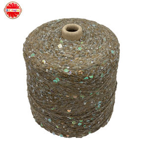 Gradiente acrílico poliéster lana lentejuelas bucle hilo ecológico reciclado alta tenacidad diseño de terrazas de ensueño patrón teñido - Product Image 4
