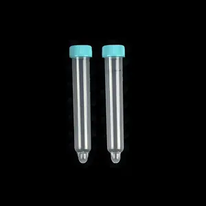 Disposable Urine Test Tube Plastic Screw Cap Urine Sediment Tube 10ml For Laboratory Testing