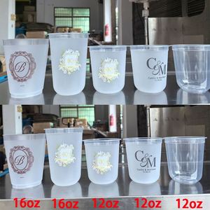 แก้วพลาสติก PET แบบผนังเดียว ขนาด 12 ออนซ์ 24 ออนซ์ สีชมพู พิมพ์โลโก้ได้ พร้อมฝาปิดขนาด 90 มม. สำหรับกาแฟเย็น ชานมไข่มุก น้ำแข็งไส และเครื่องดื่มหวาน - Product Image 2