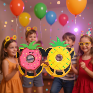 Party <b>Glasses</b> Donut Pineapple Design Fun Party Accessory Kids Adult Costume Props - Product Image 3