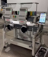 Máquina de Bordar Comercial de 2 Cabezas, Computarizada, Plana, Dahao, Usada para Impresión en Tiendas Minoristas, Nuevas Actualizaciones