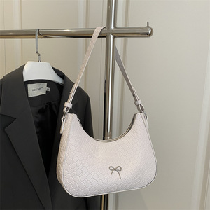 Bolso de Hombro Minimalista para Mujer, de PU, con Diseño Tejido, Color Sólido, Estilo Simple y Moderno, para Uso Diario - Product Image 3