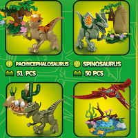 Bloques de Construcción SEMBO, Modelo de Dinosaurio, Juguete de ABS, Escala 1:72, 50 Piezas, para Niños de 5 a 7 Años, Unisex, Gránulos Pequeños
